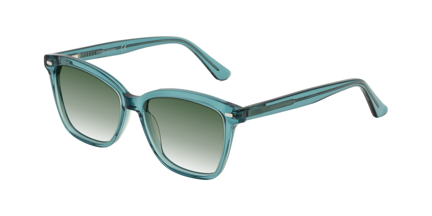 Angle of 17485 in Teal with Green Gradient Lenses