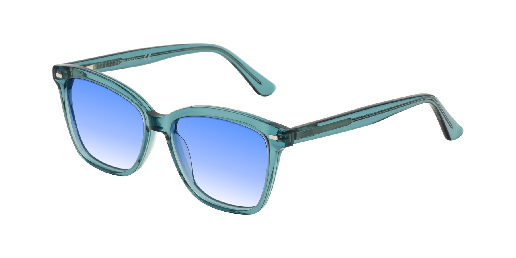 Angle of 17485 in Teal with Blue Gradient Lenses