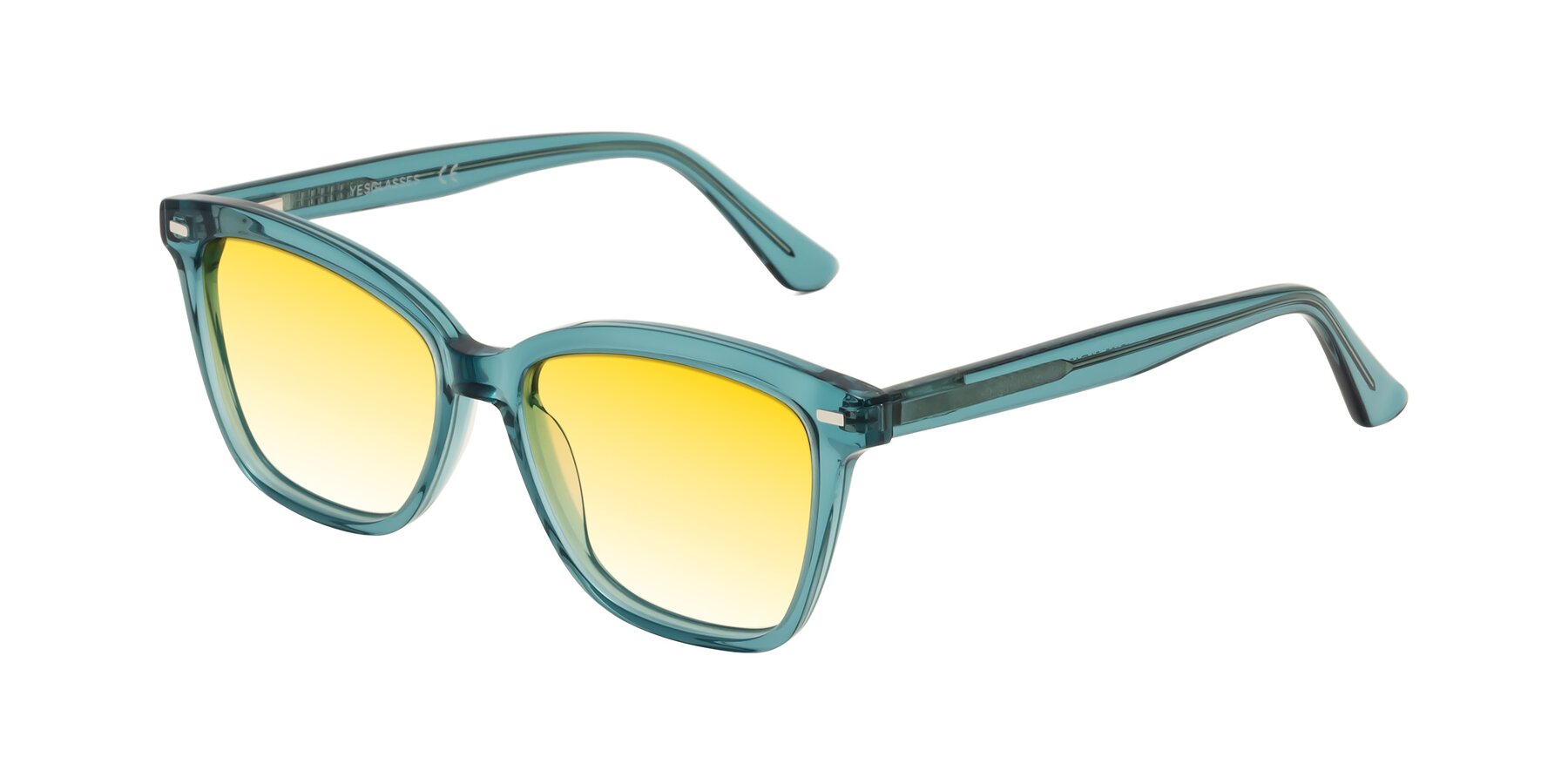 Angle of 17485 in Teal with Yellow Gradient Lenses