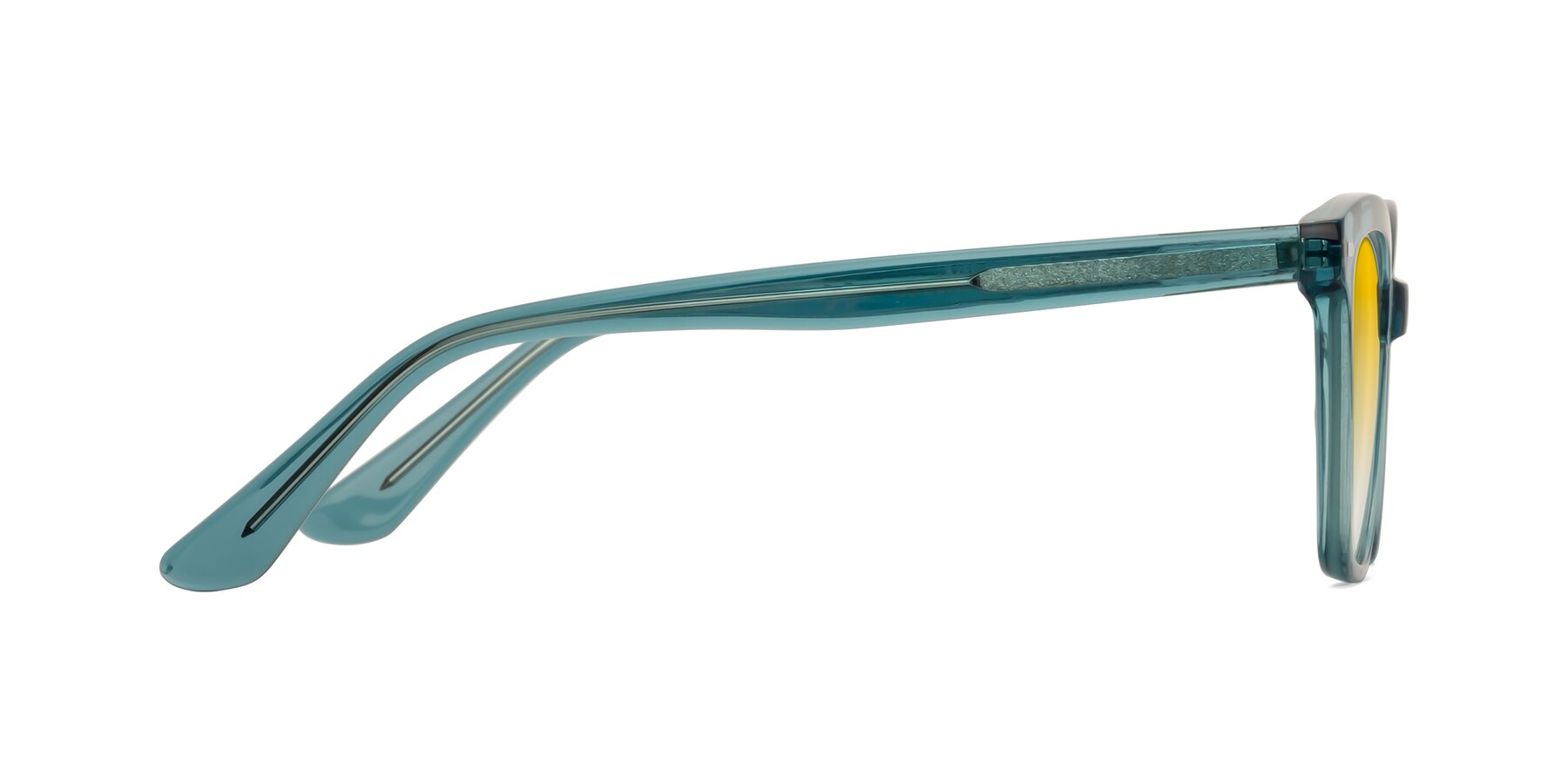 Side of 17485 in Teal with Yellow Gradient Lenses