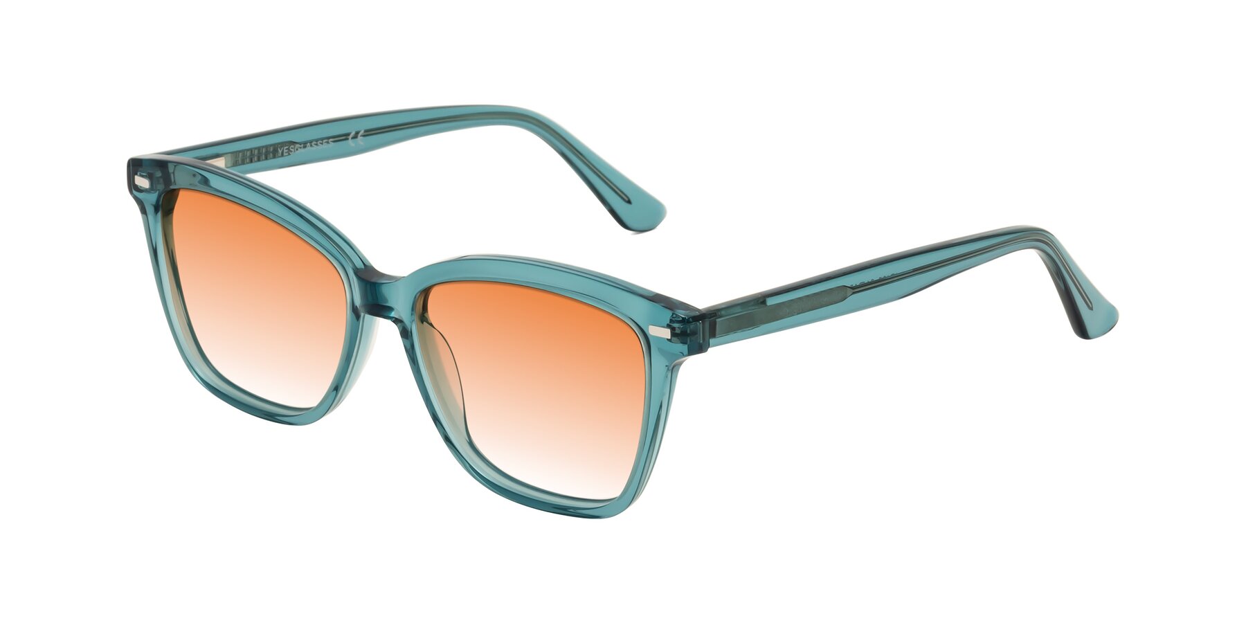 Angle of 17485 in Teal with Orange Gradient Lenses