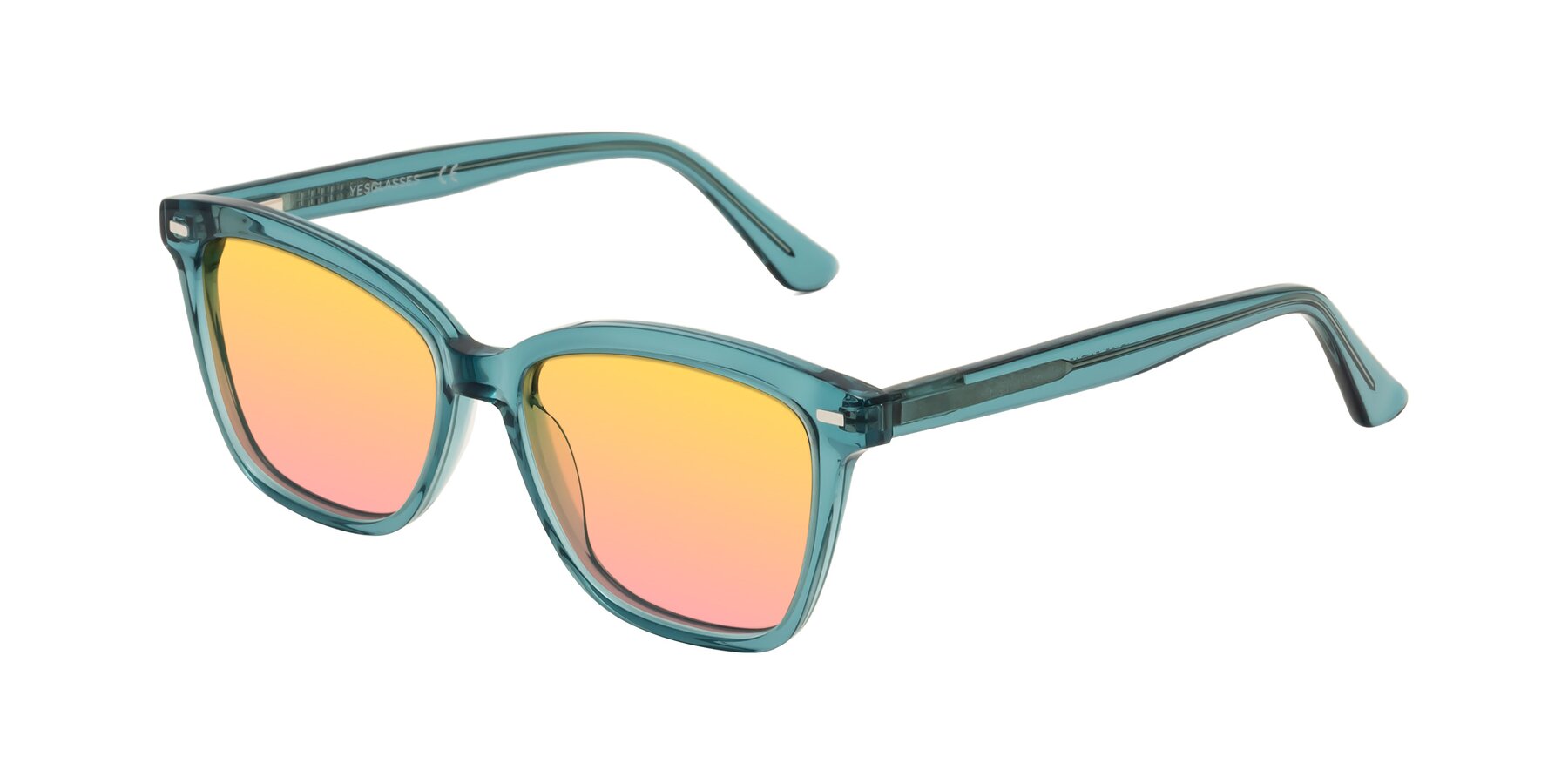 Angle of 17485 in Teal with Yellow / Pink Gradient Lenses