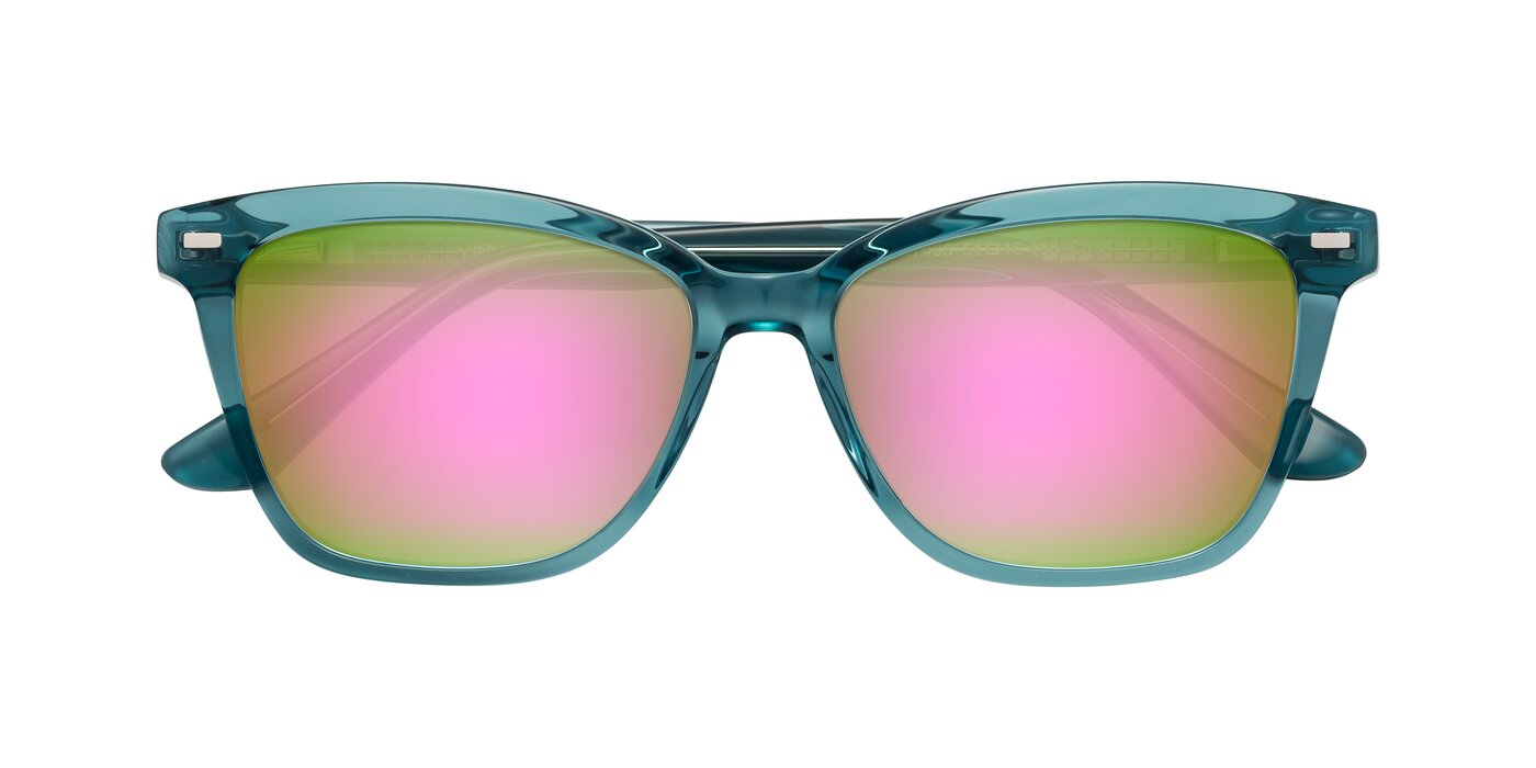 17485 - Teal Flash Mirrored Sunglasses