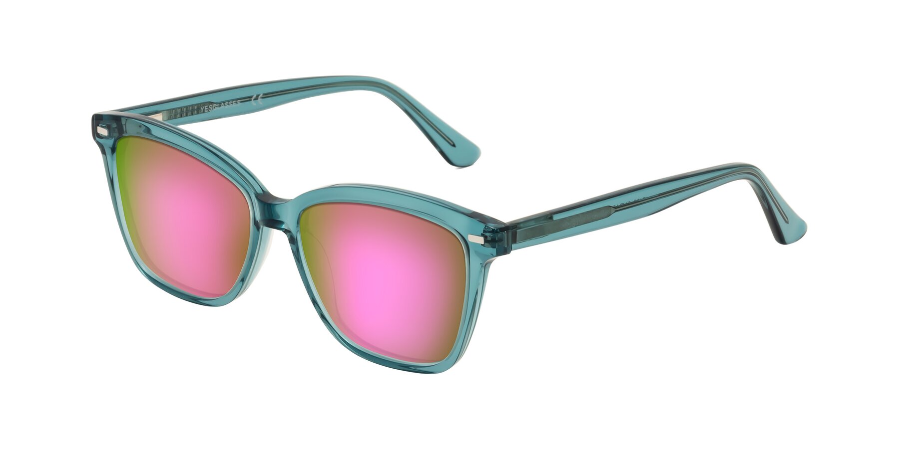 Angle of 17485 in Teal with Pink Mirrored Lenses