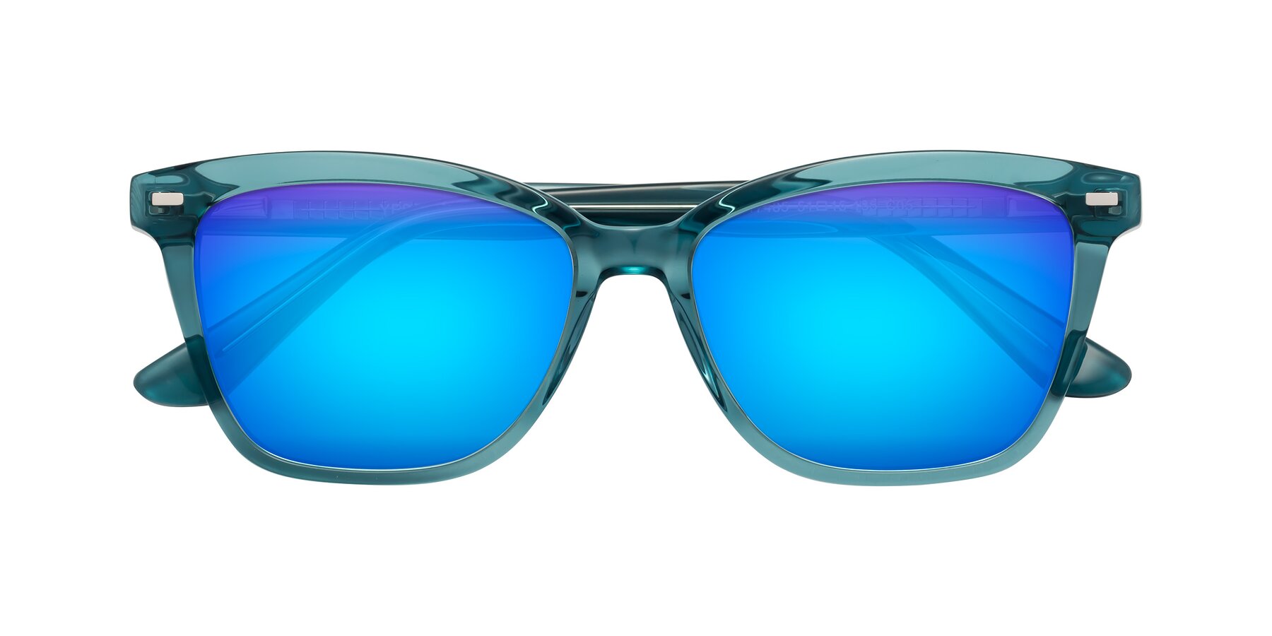 Folded Front of 17485 in Teal with Blue Mirrored Lenses