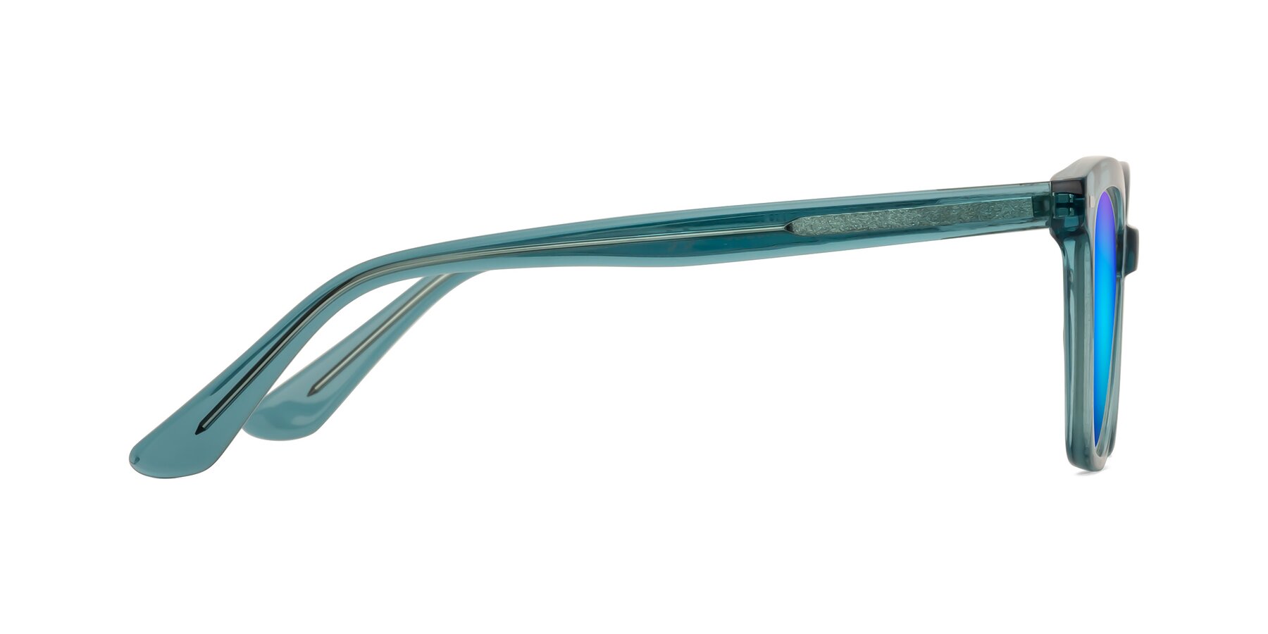 Side of 17485 in Teal with Blue Mirrored Lenses