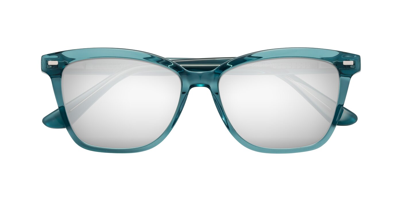 17485 - Teal Flash Mirrored Sunglasses