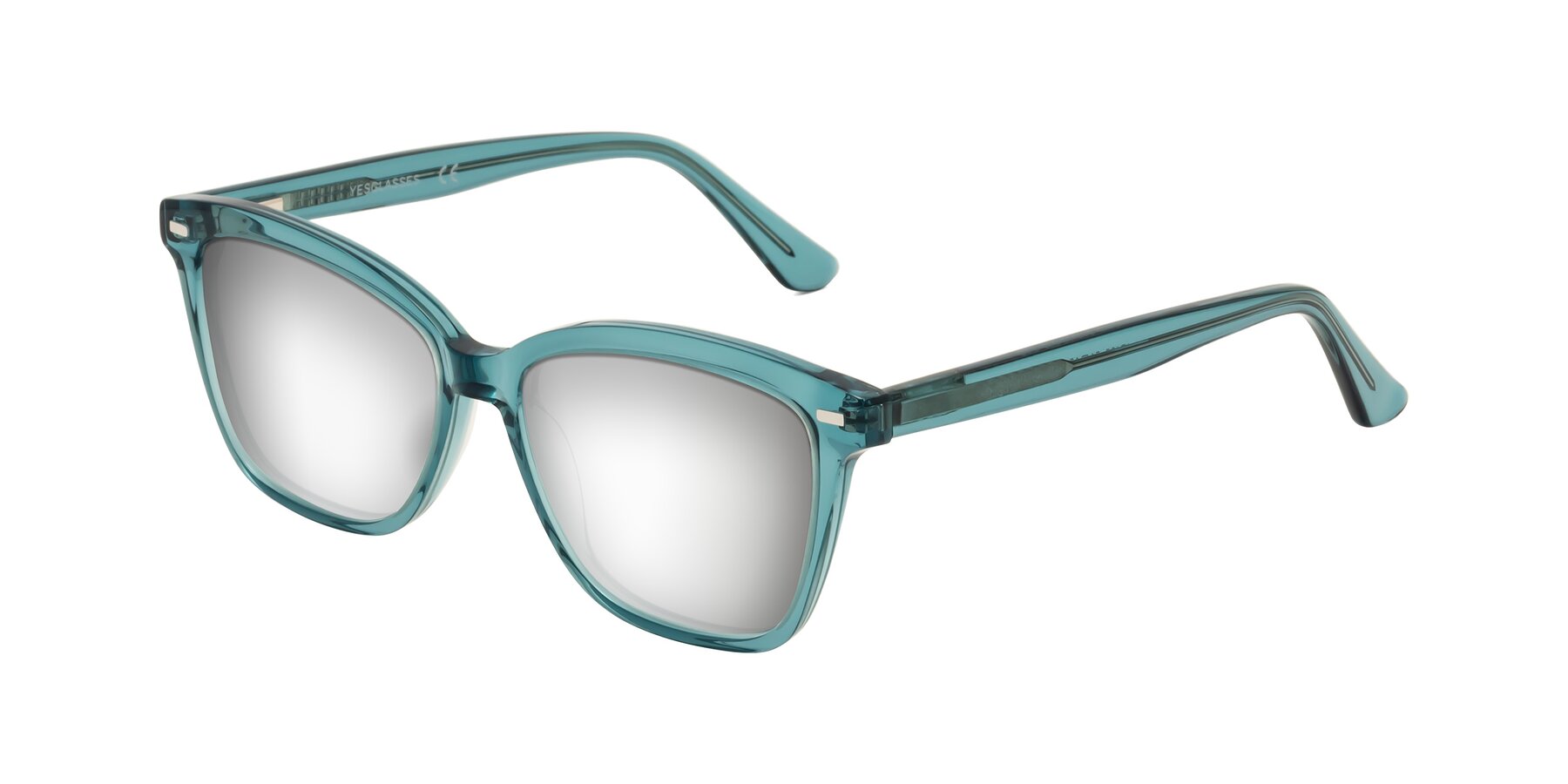 Angle of 17485 in Teal with Silver Mirrored Lenses