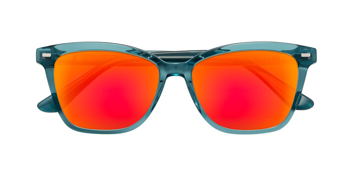 17485 - Teal Flash Mirrored Sunglasses