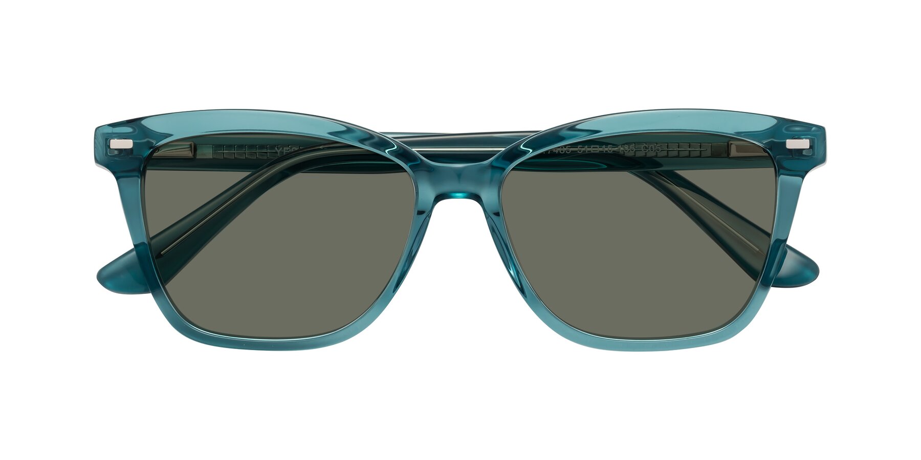 Folded Front of 17485 in Teal with Gray Polarized Lenses