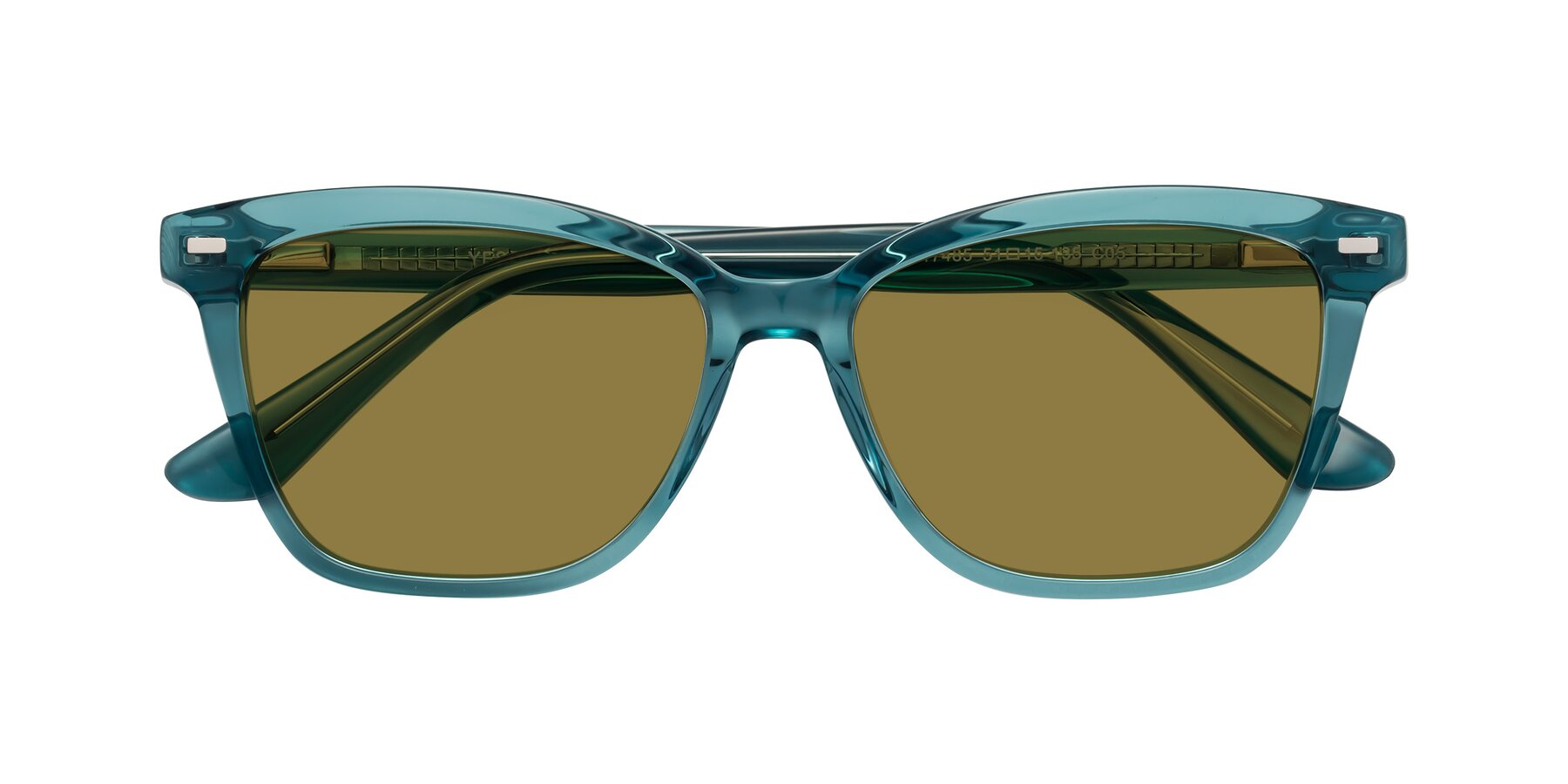 Folded Front of 17485 in Teal with Brown Polarized Lenses