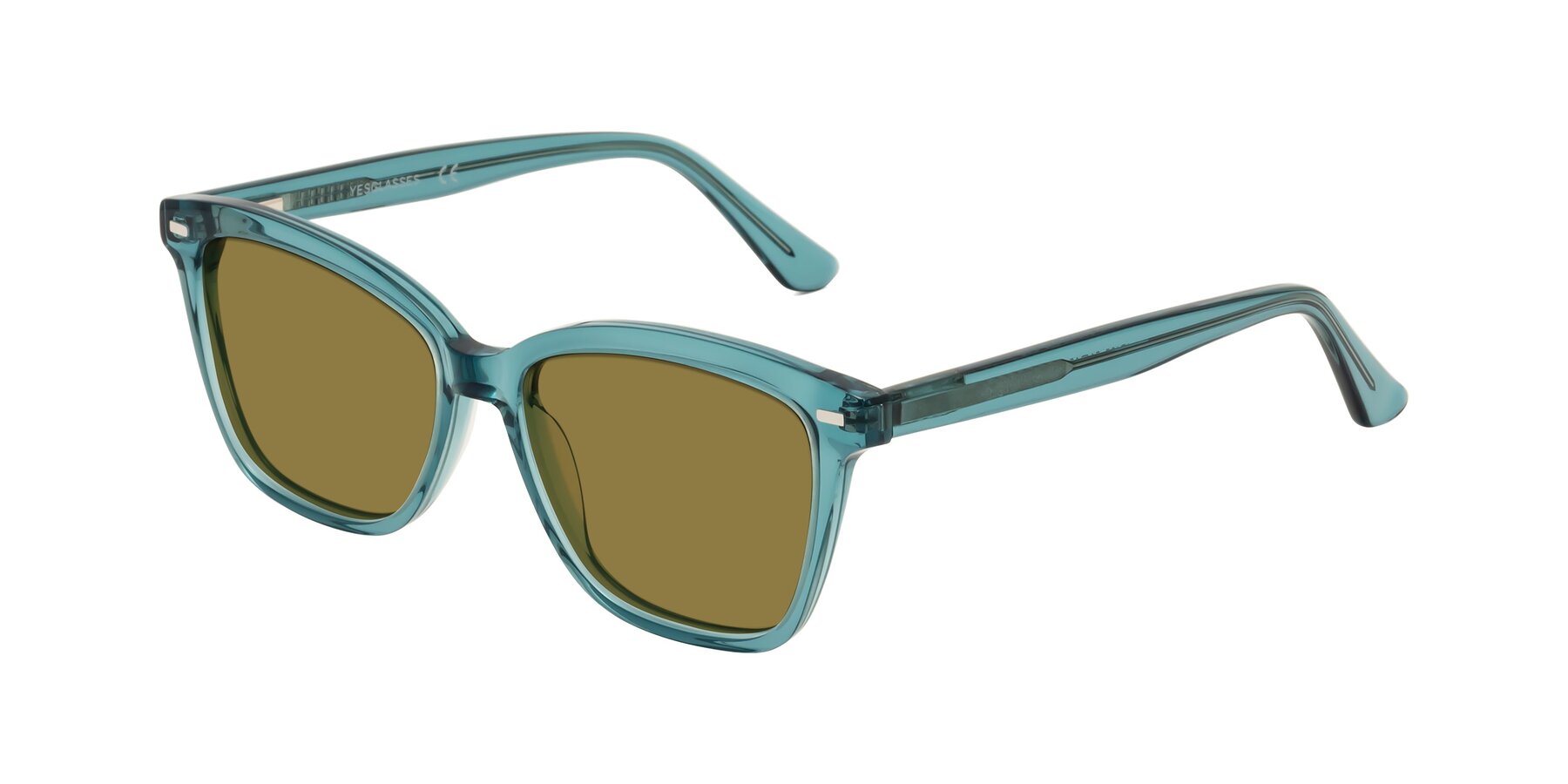 Angle of 17485 in Teal with Brown Polarized Lenses