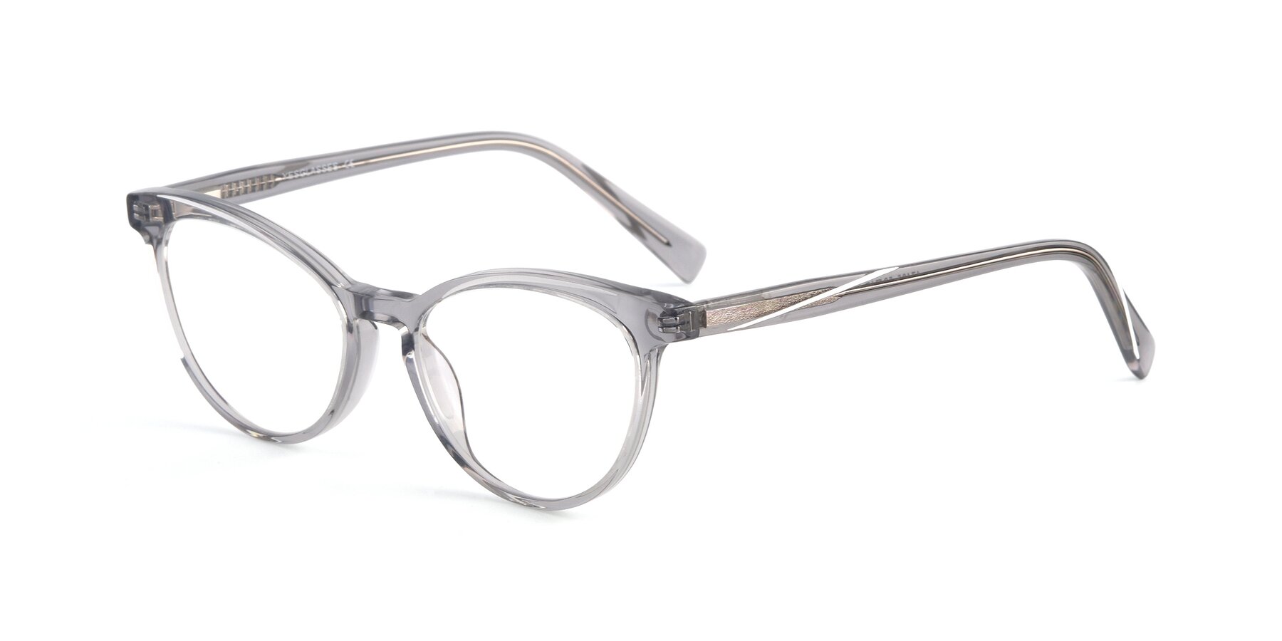 Angle of 17495 in Grey-White with Clear Blue Light Blocking Lenses