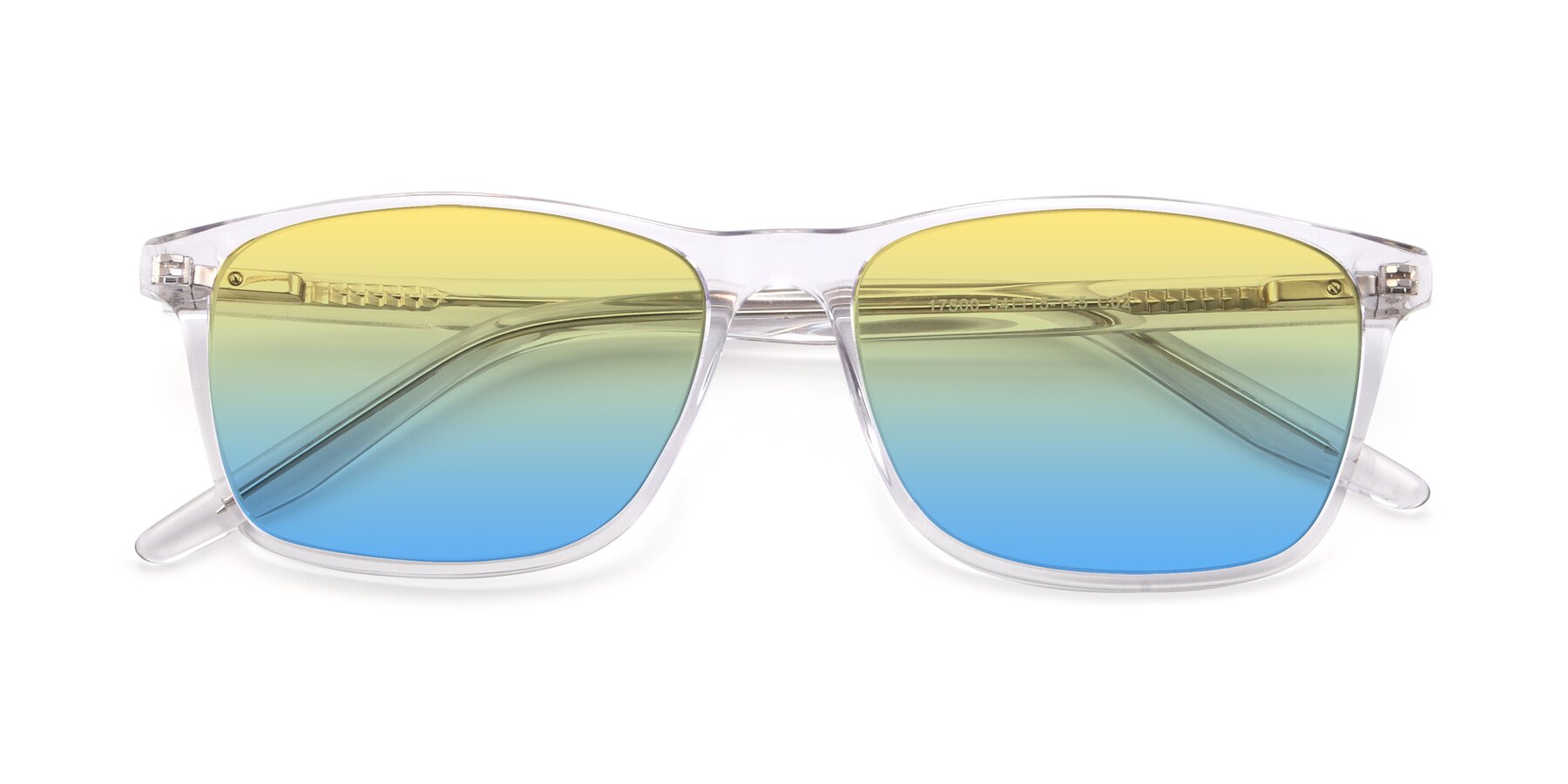 Folded Front of 17500 in Clear with Yellow / Blue Gradient Lenses