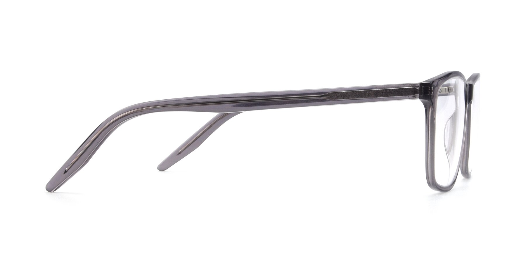 Side of 17500 in Transparent Grey with Clear Reading Eyeglass Lenses