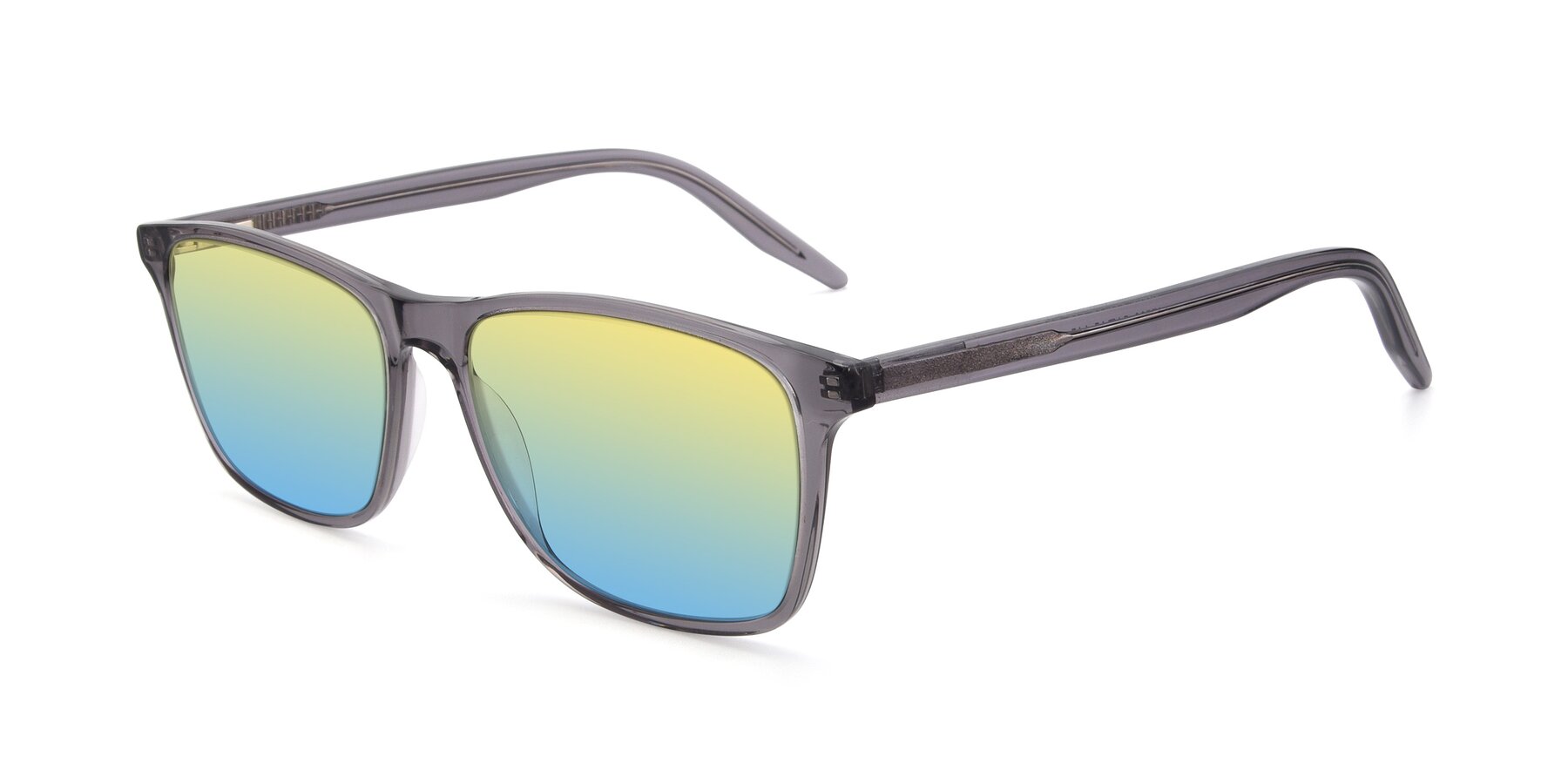 Angle of 17500 in Transparent Grey with Yellow / Blue Gradient Lenses