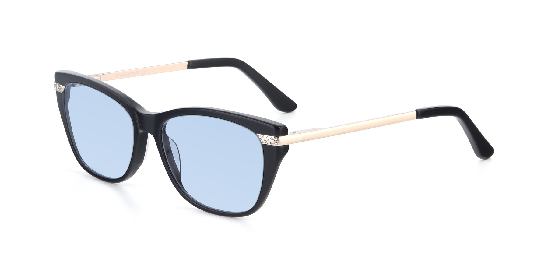 Angle of 17515 in Black with Light Blue Tinted Lenses