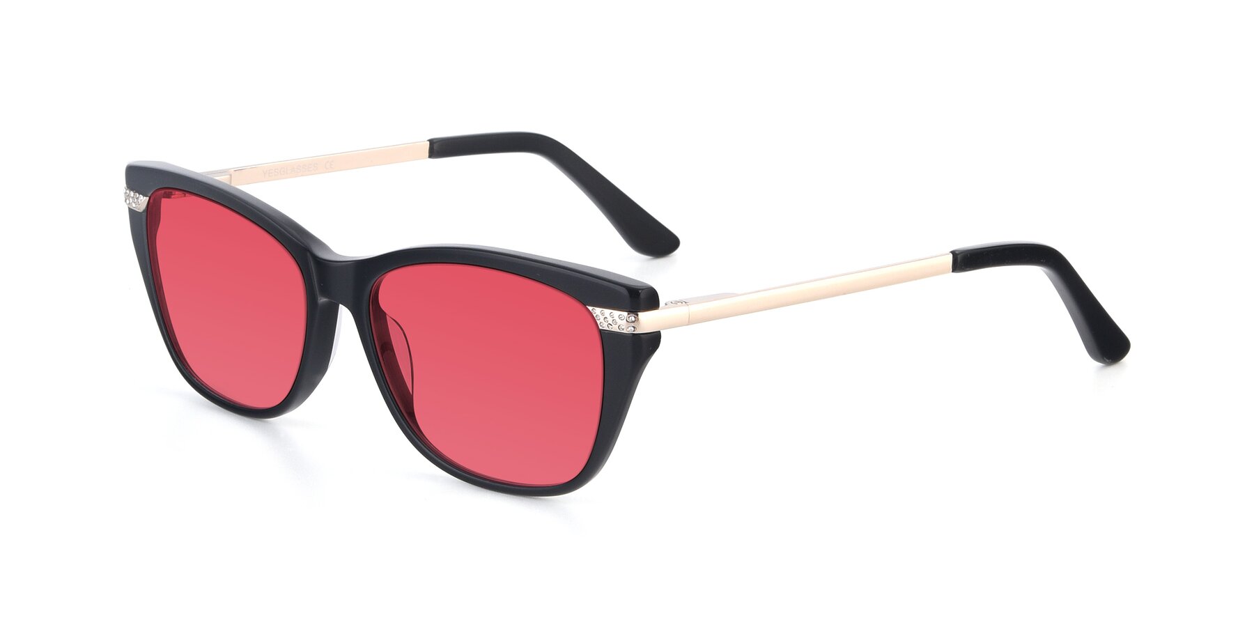 Angle of 17515 in Black with Red Tinted Lenses