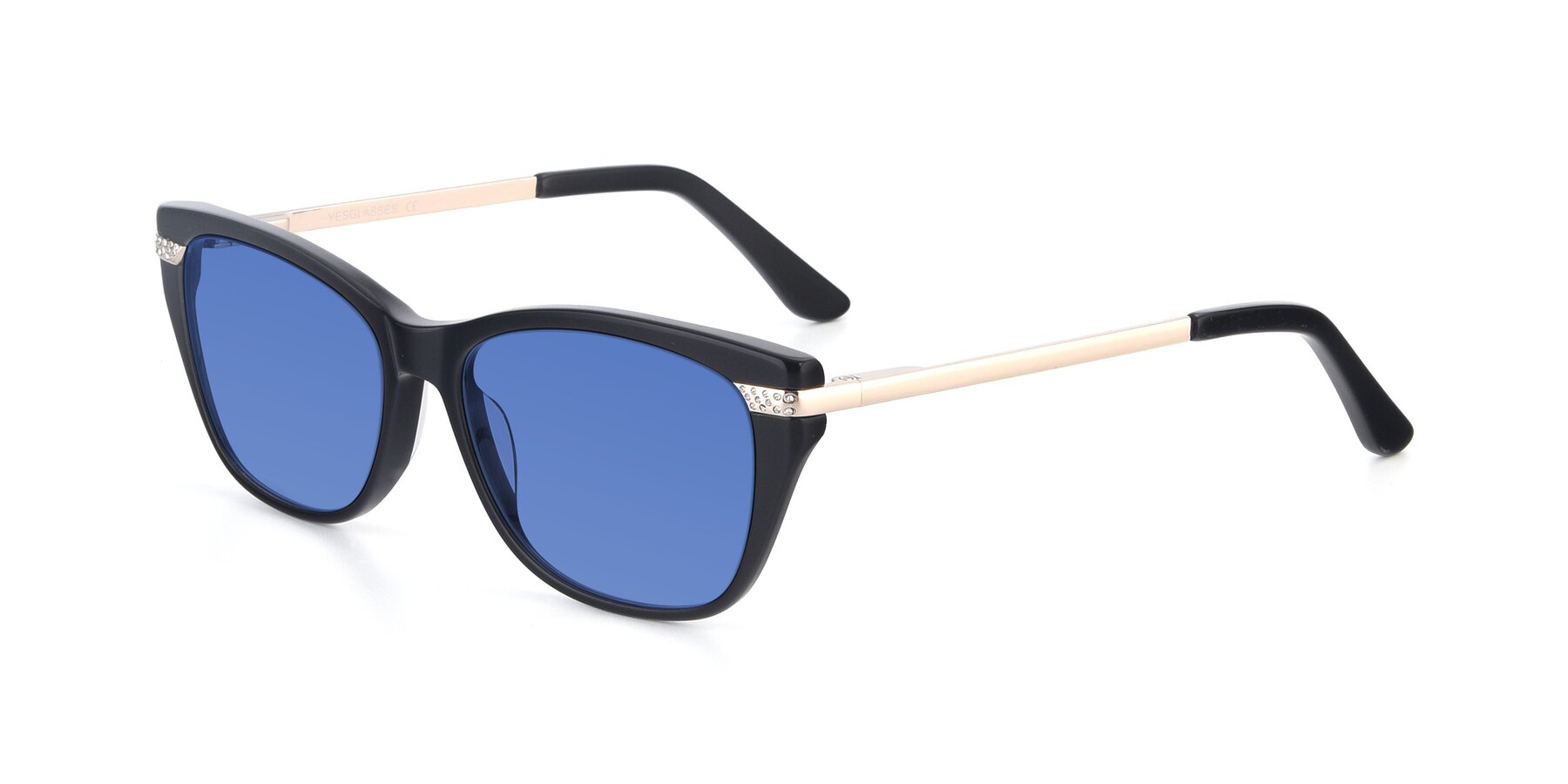 Angle of 17515 in Black with Blue Tinted Lenses