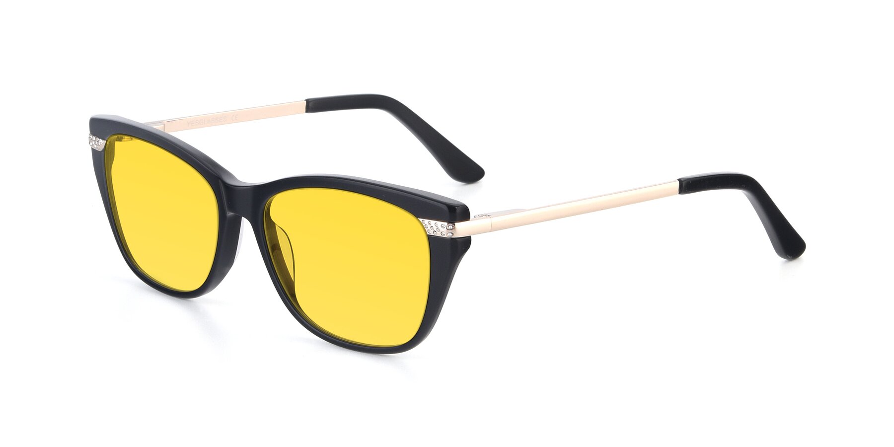 Angle of 17515 in Black with Yellow Tinted Lenses