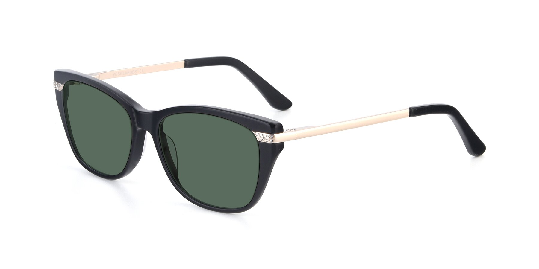 Angle of 17515 in Black with Green Polarized Lenses