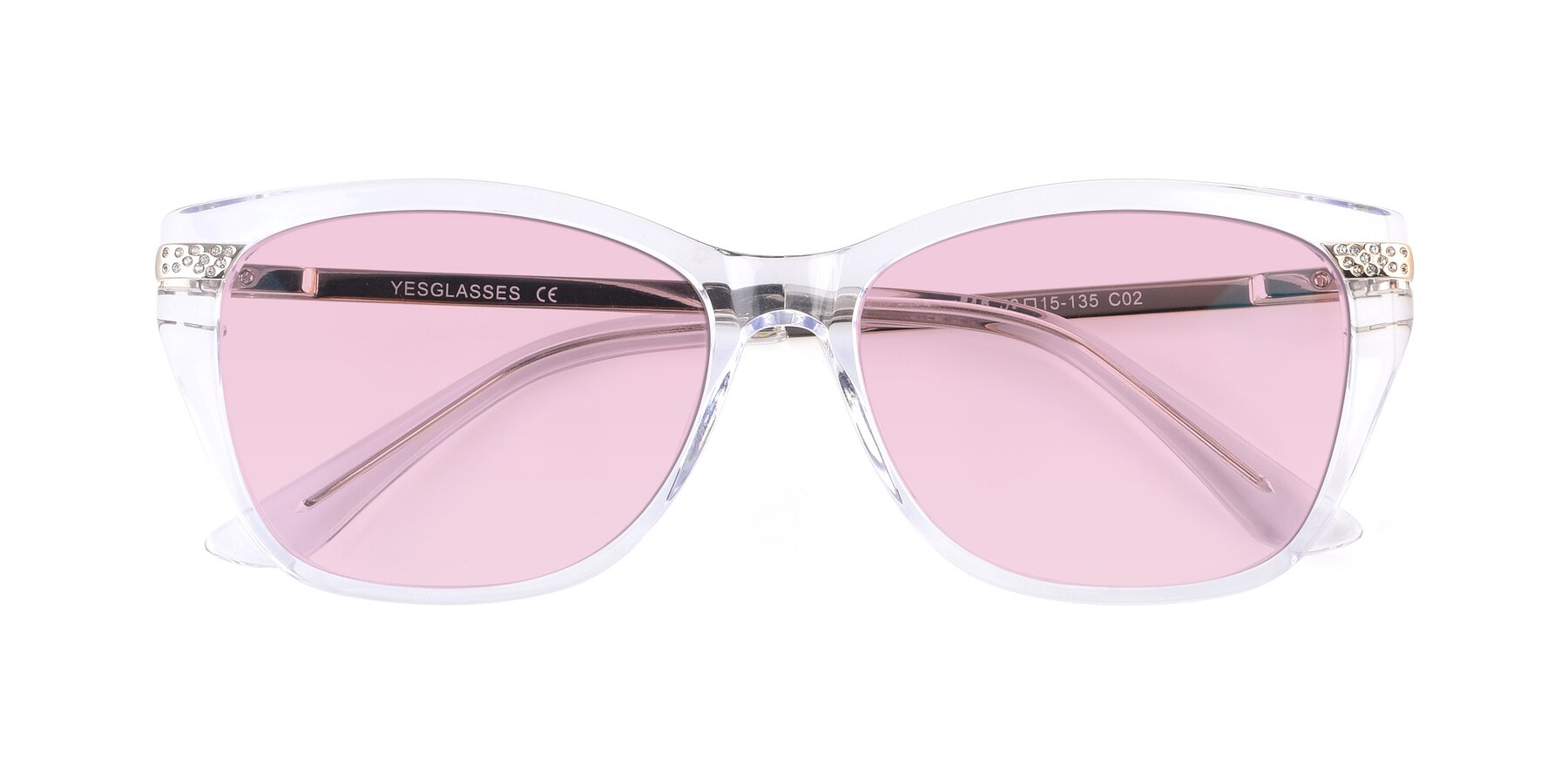 Folded Front of 17515 in Clear with Light Pink Tinted Lenses