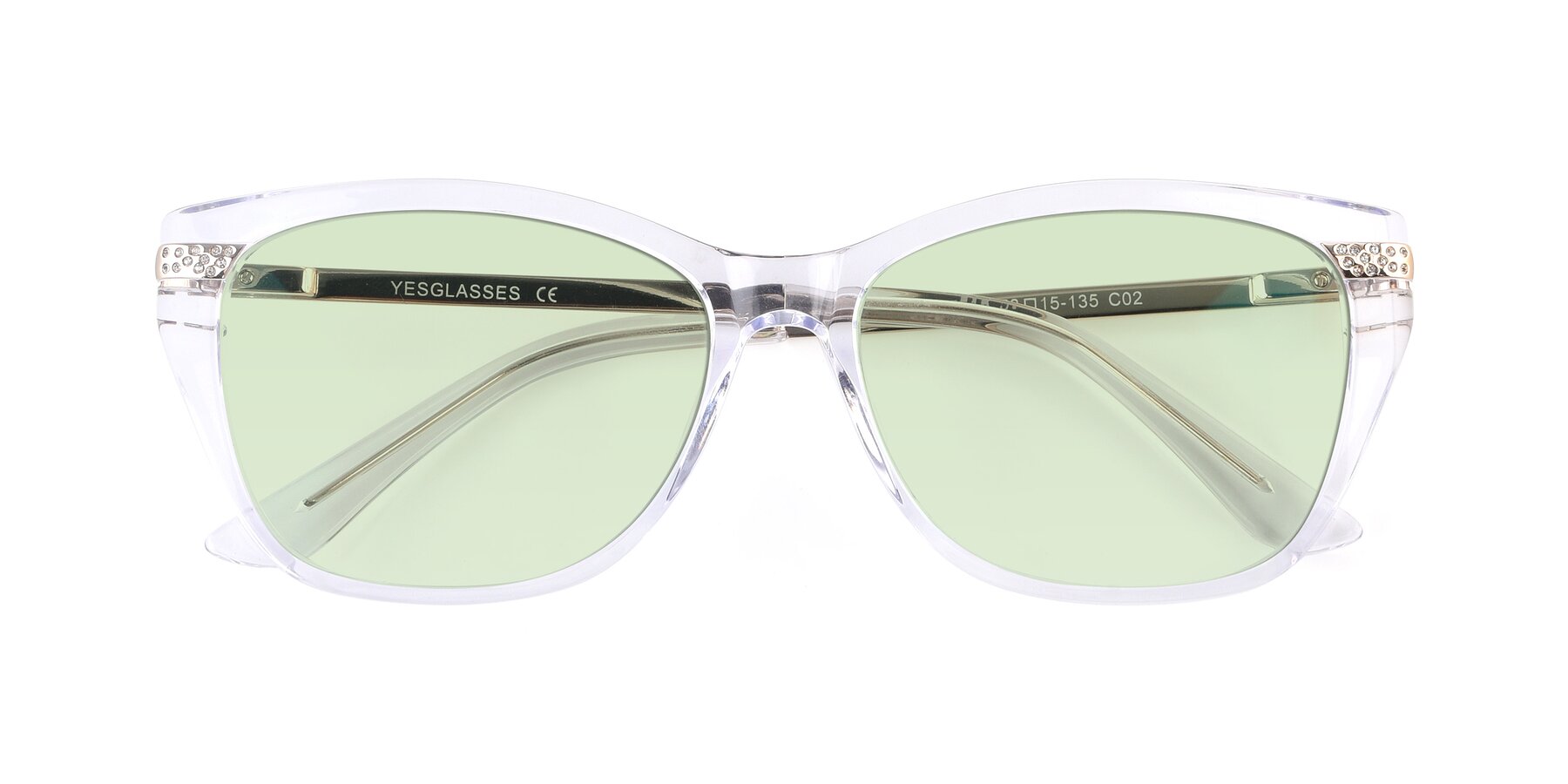 Folded Front of 17515 in Clear with Light Green Tinted Lenses