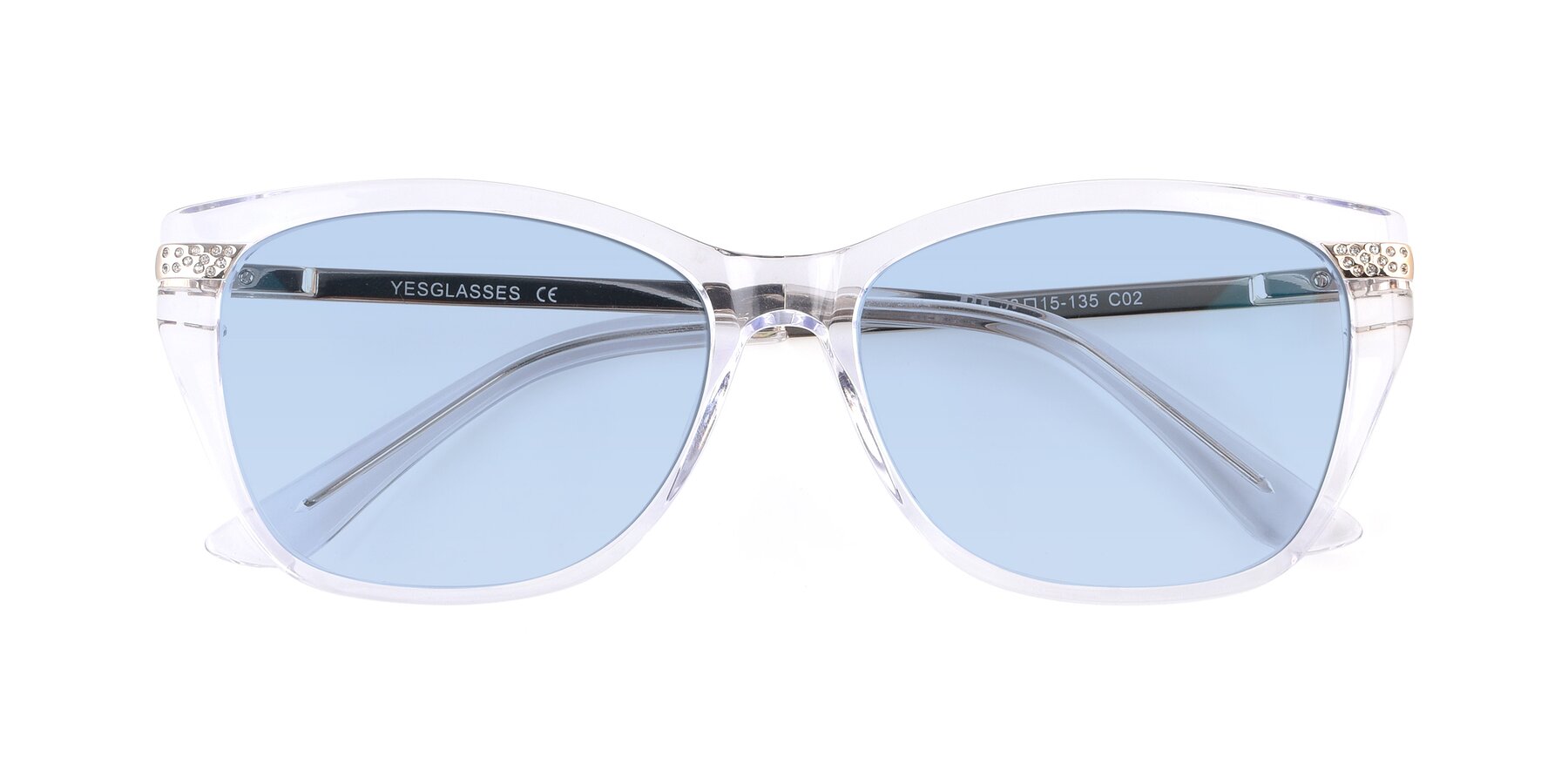 Folded Front of 17515 in Clear with Light Blue Tinted Lenses