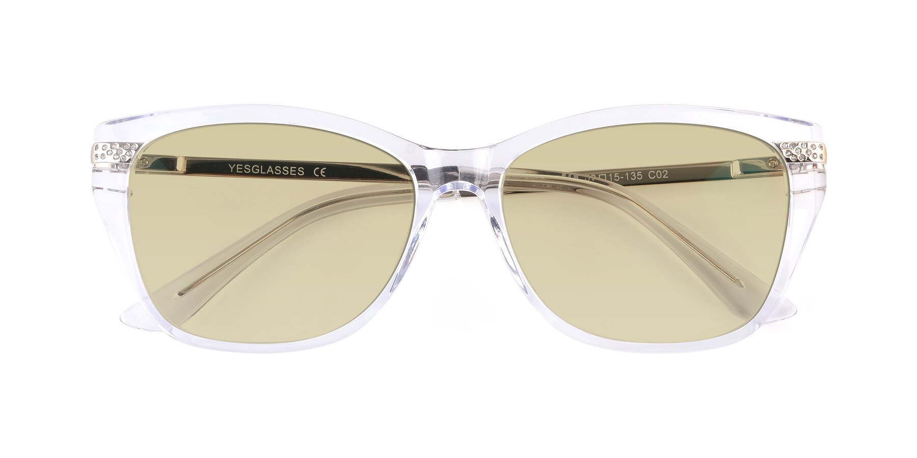 Folded Front of 17515 in Clear with Light Champagne Tinted Lenses