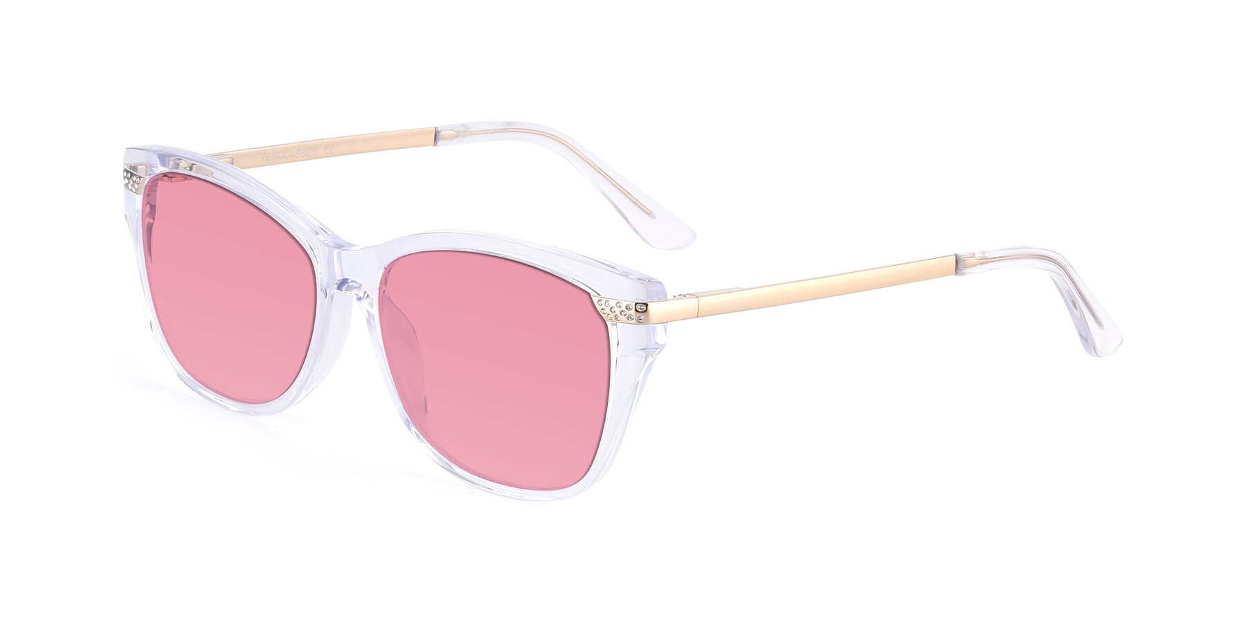 Angle of 17515 in Clear with Pink Tinted Lenses