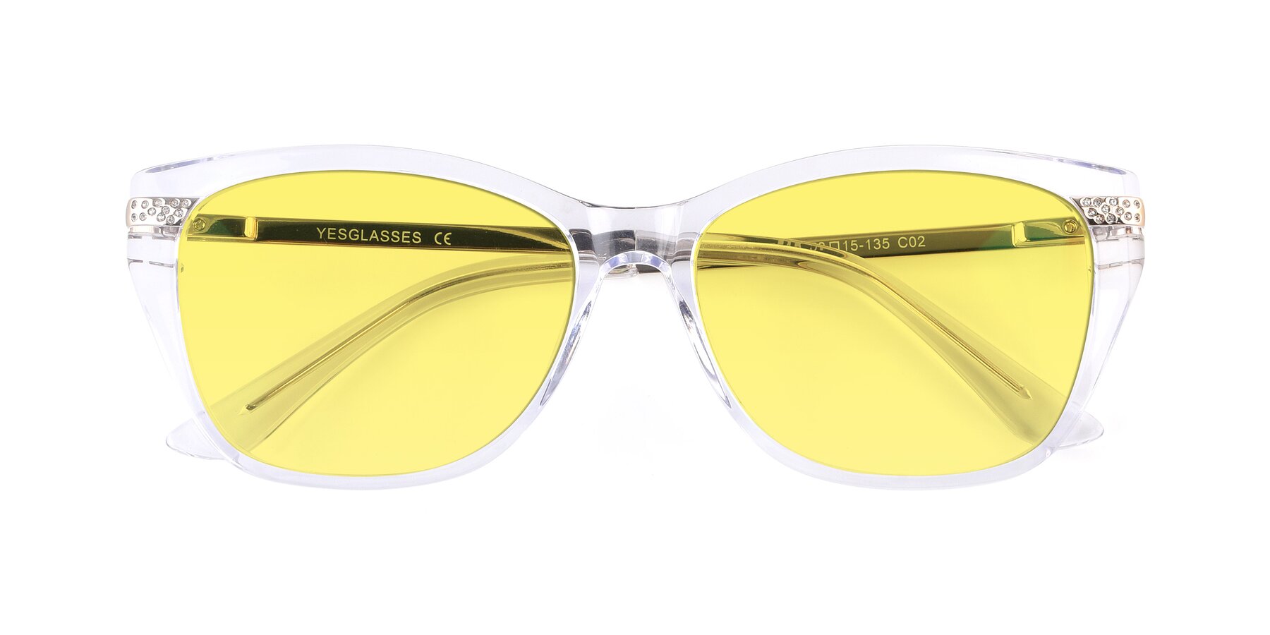 Folded Front of 17515 in Clear with Medium Yellow Tinted Lenses