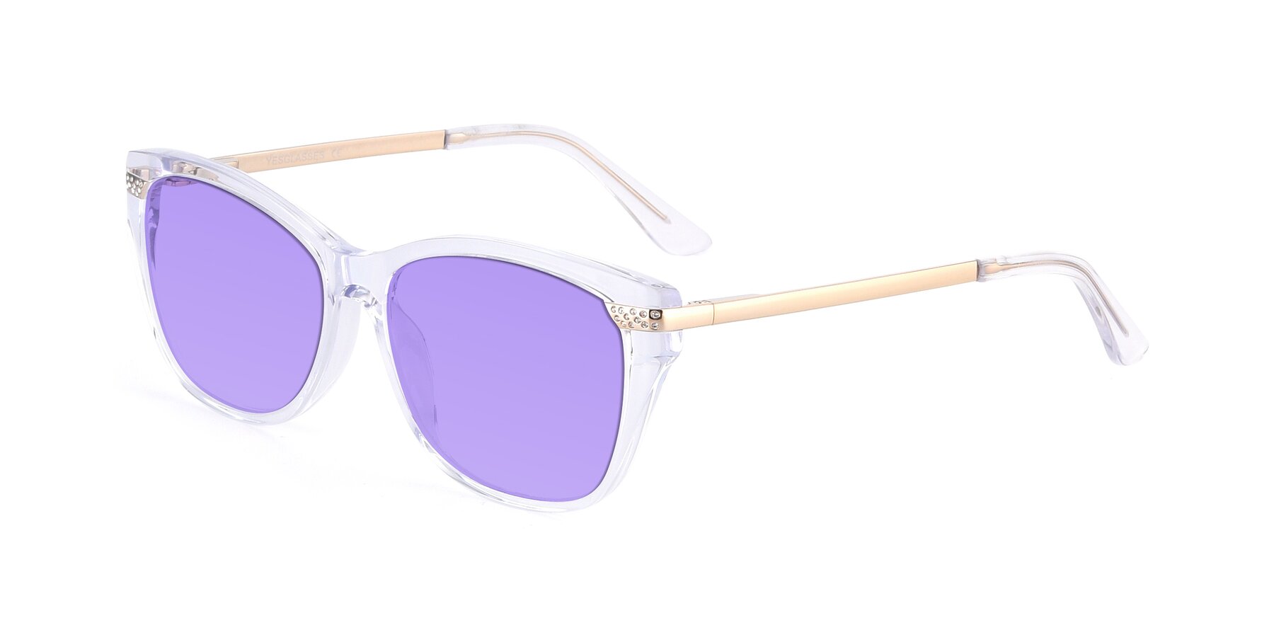Angle of 17515 in Clear with Medium Purple Tinted Lenses