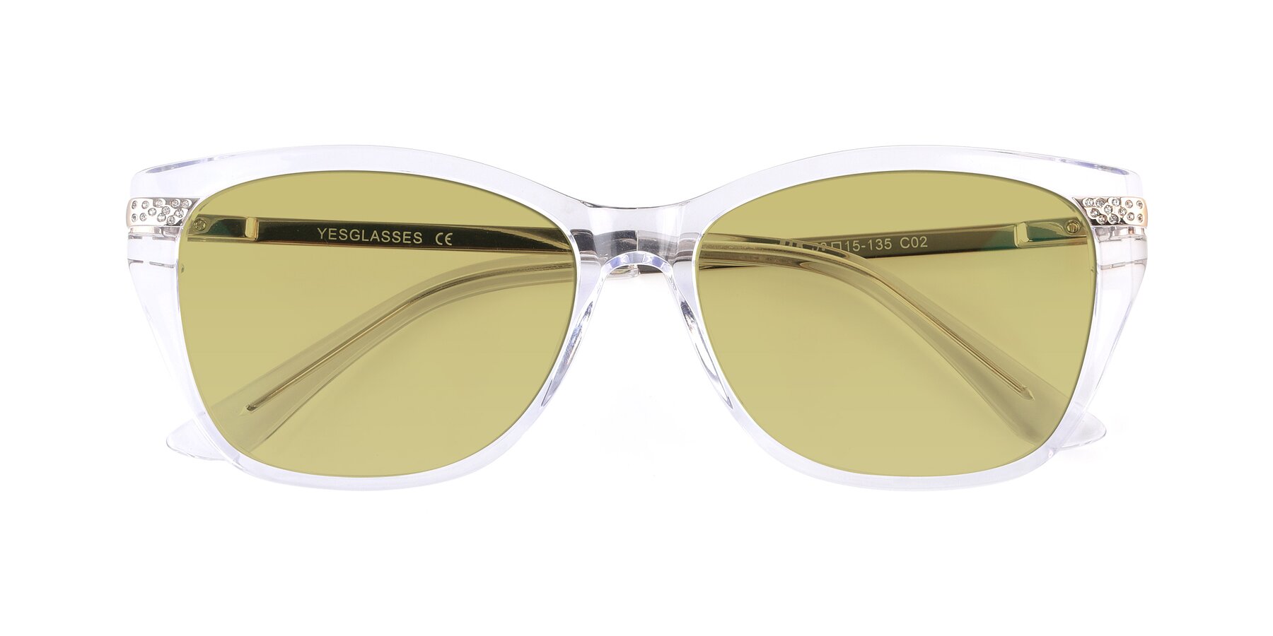 Folded Front of 17515 in Clear with Medium Champagne Tinted Lenses