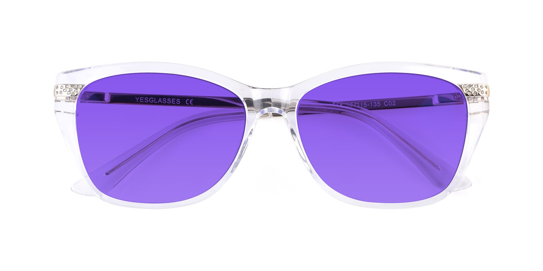 Folded Front of 17515 in Clear with Purple Tinted Lenses