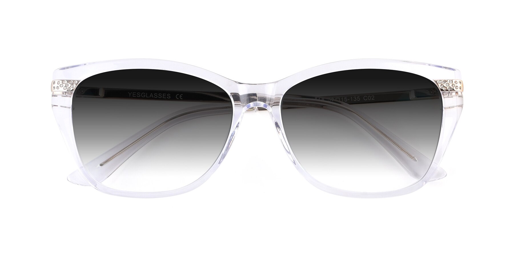 Folded Front of 17515 in Clear with Gray Gradient Lenses