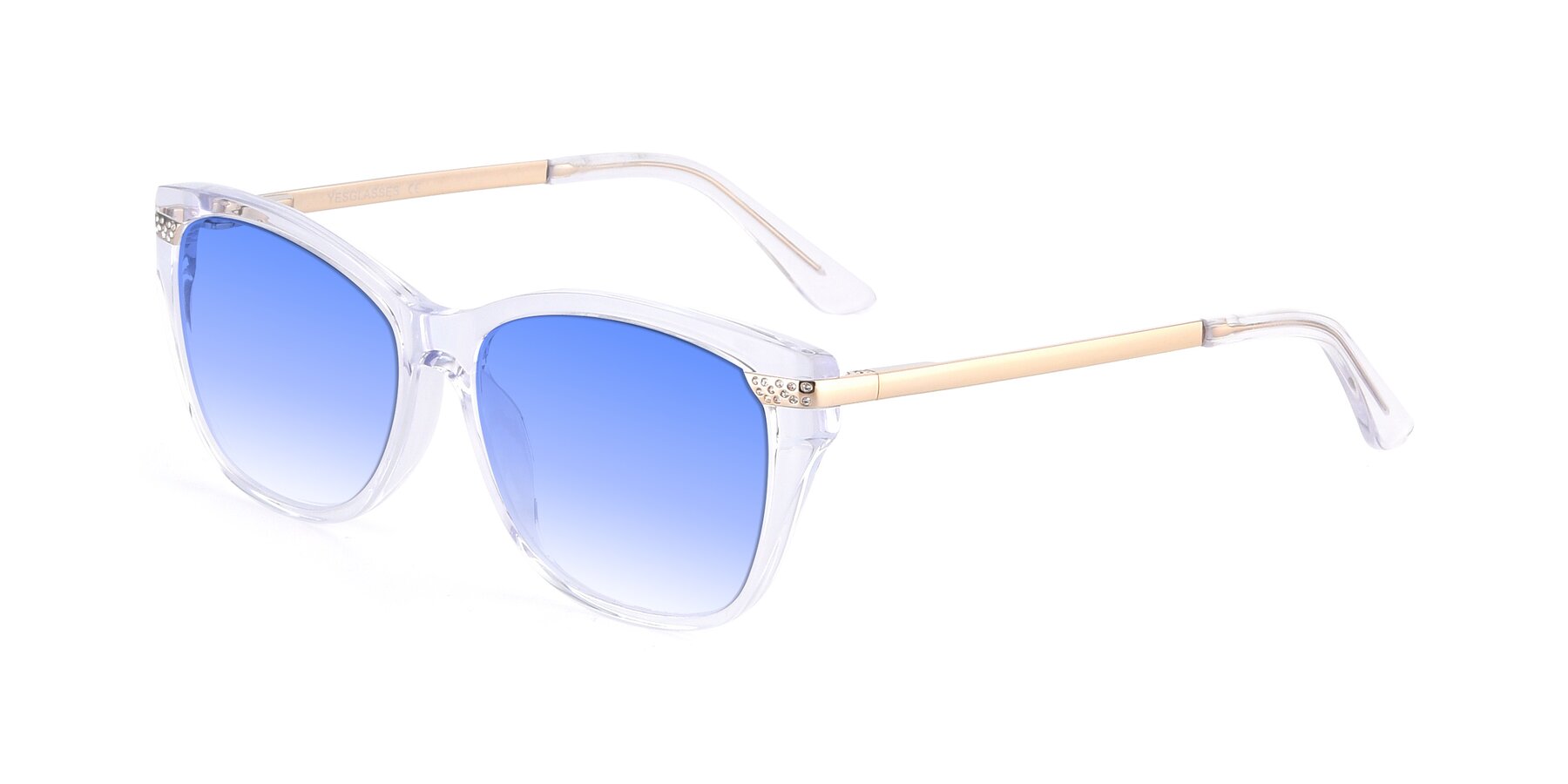 Angle of 17515 in Clear with Blue Gradient Lenses