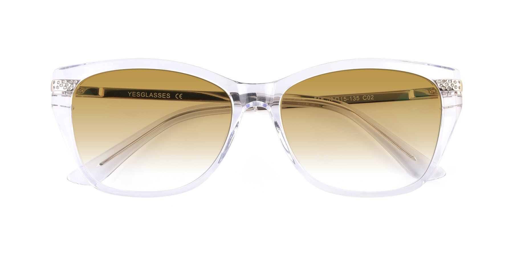 Folded Front of 17515 in Clear with Champagne Gradient Lenses