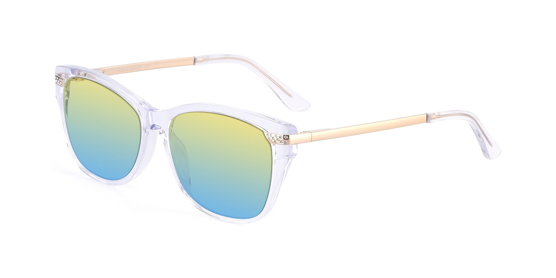 Angle of 17515 in Clear with Yellow / Blue Gradient Lenses