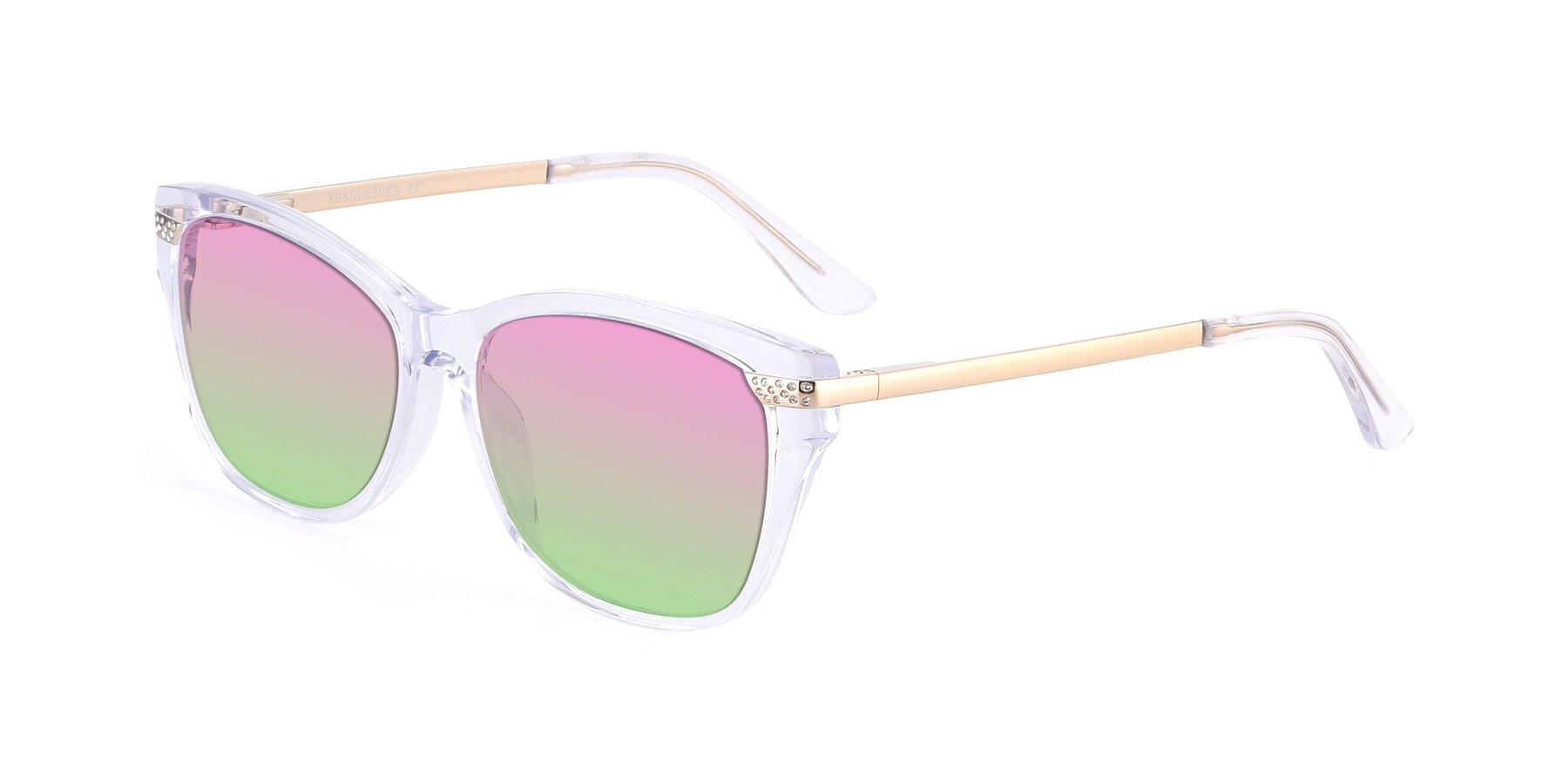 Angle of 17515 in Clear with Pink / Green Gradient Lenses