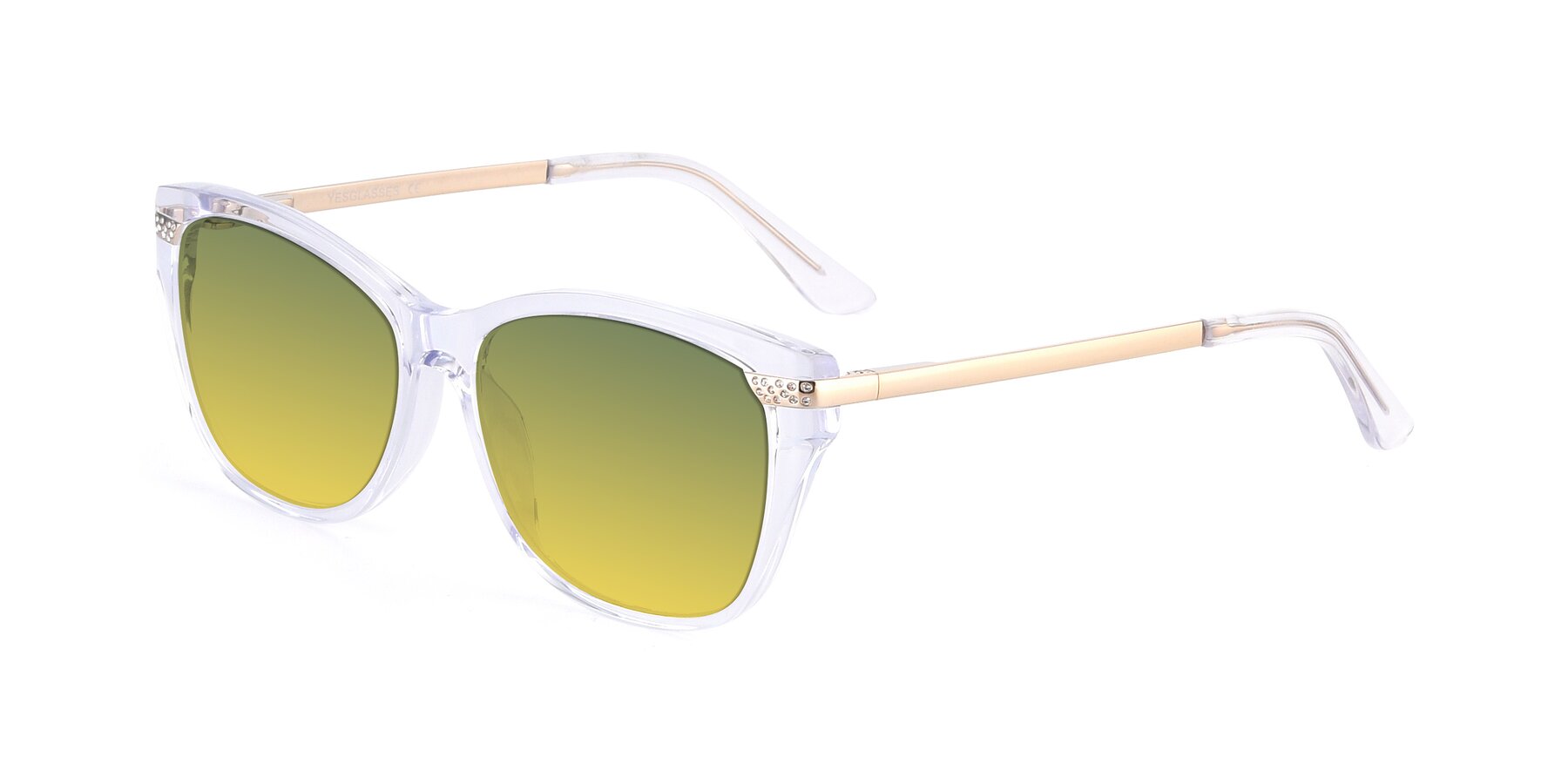 Angle of 17515 in Clear with Green / Yellow Gradient Lenses
