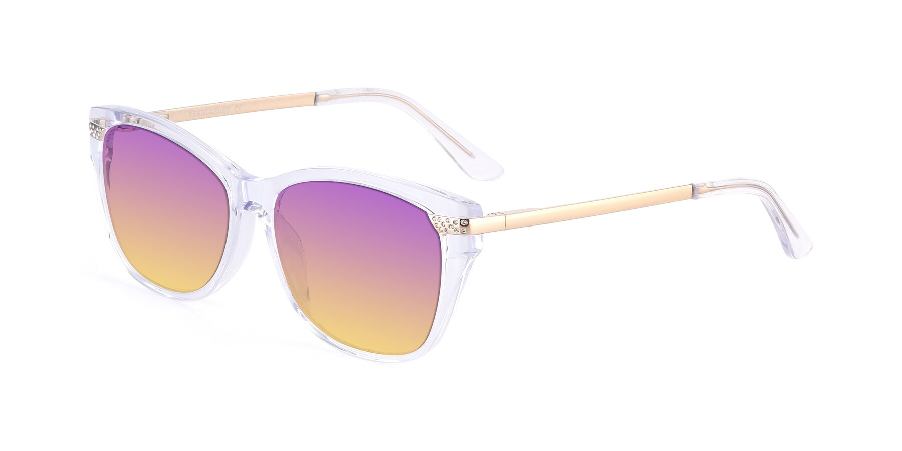 Angle of 17515 in Clear with Purple / Yellow Gradient Lenses