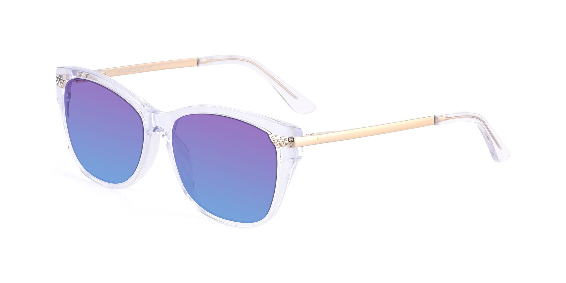 Angle of 17515 in Clear with Purple / Blue Gradient Lenses