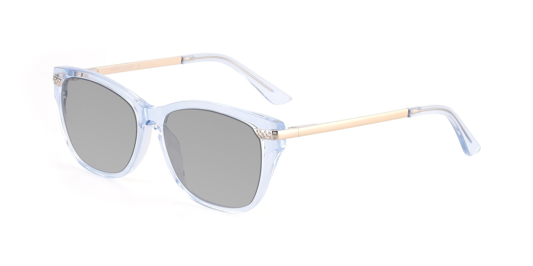 Angle of 17515 in Transparent Blue with Light Gray Tinted Lenses