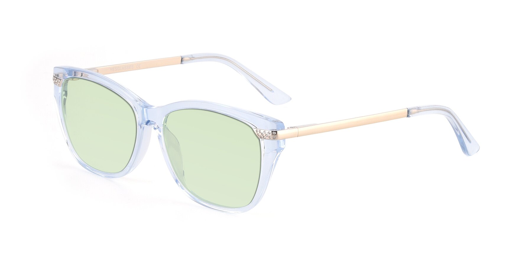 Angle of 17515 in Transparent Blue with Light Green Tinted Lenses