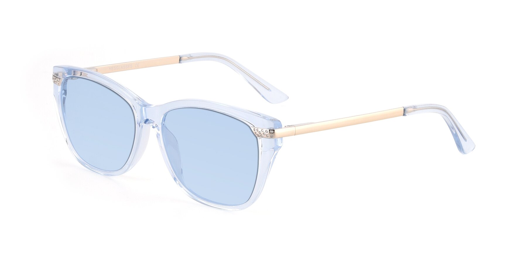 Angle of 17515 in Transparent Blue with Light Blue Tinted Lenses
