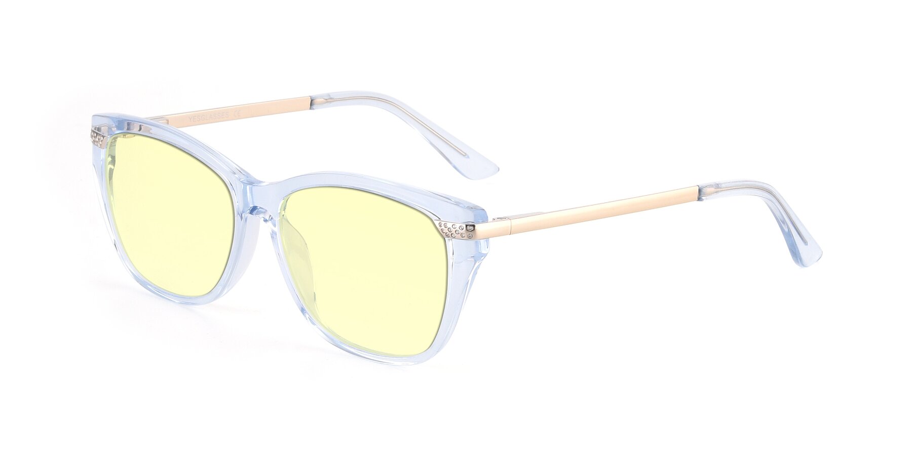 Angle of 17515 in Transparent Blue with Light Yellow Tinted Lenses
