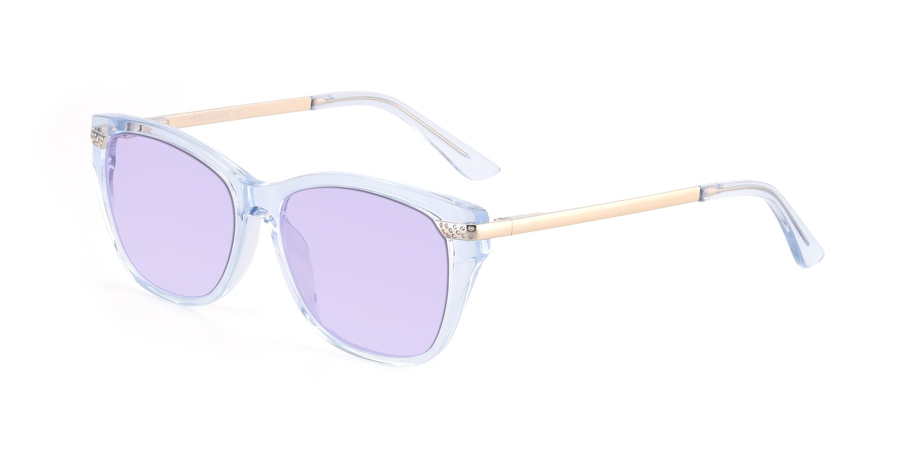 Angle of 17515 in Transparent Blue with Light Purple Tinted Lenses