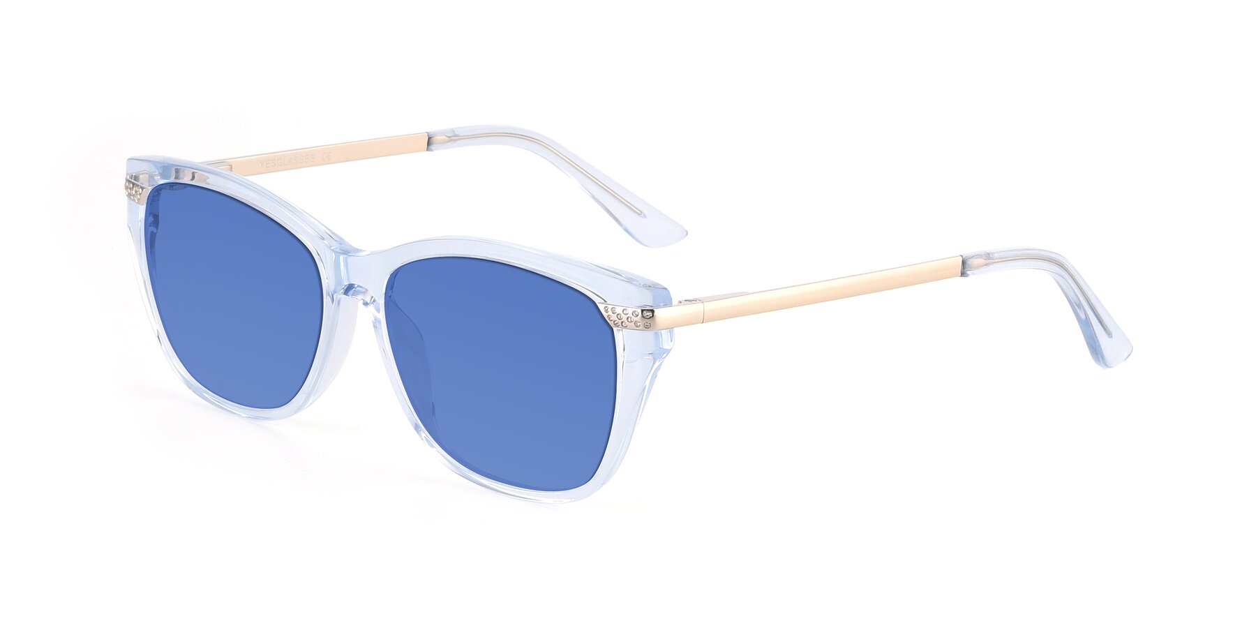 Angle of 17515 in Transparent Blue with Blue Tinted Lenses