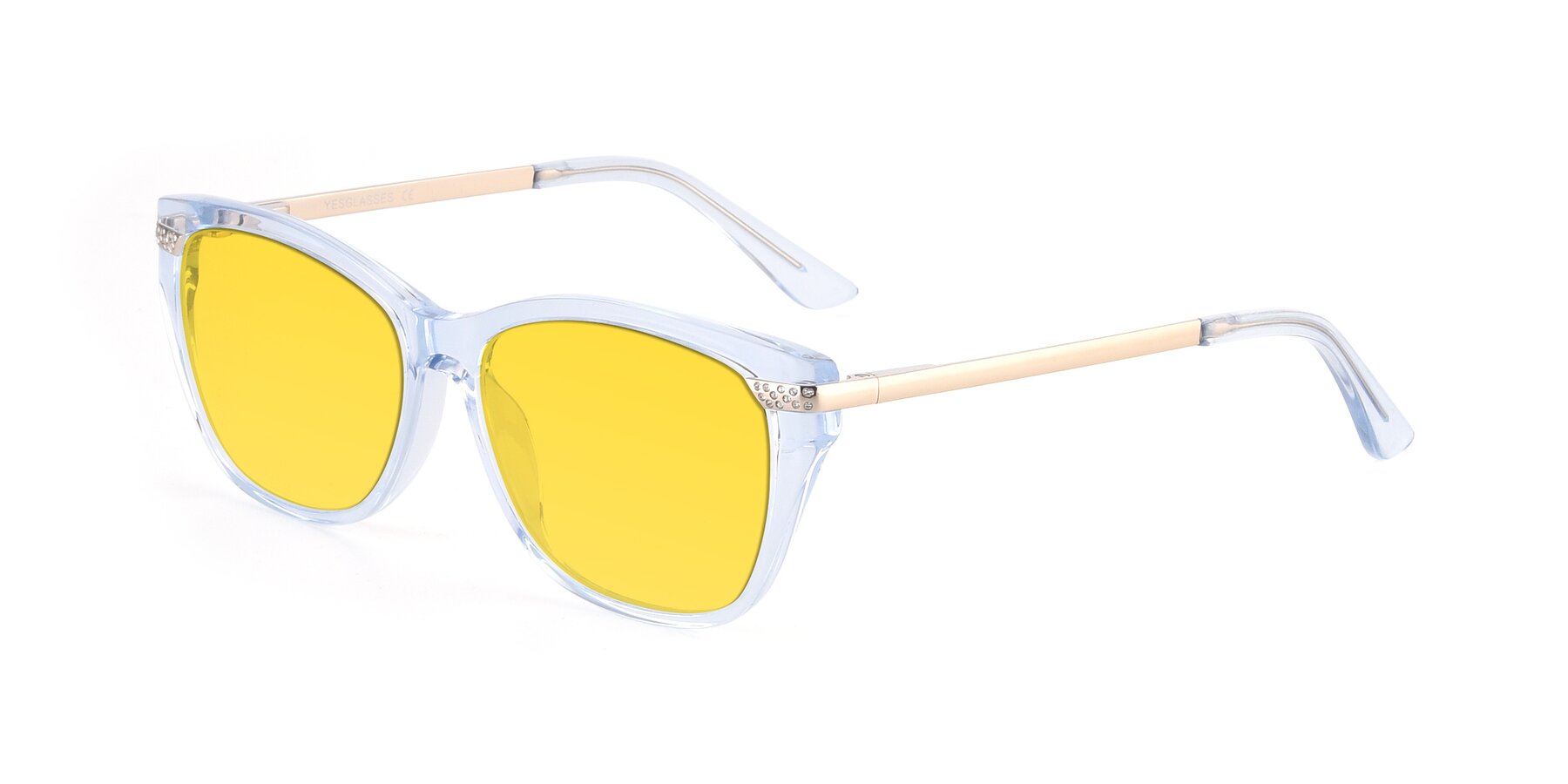 Angle of 17515 in Transparent Blue with Yellow Tinted Lenses