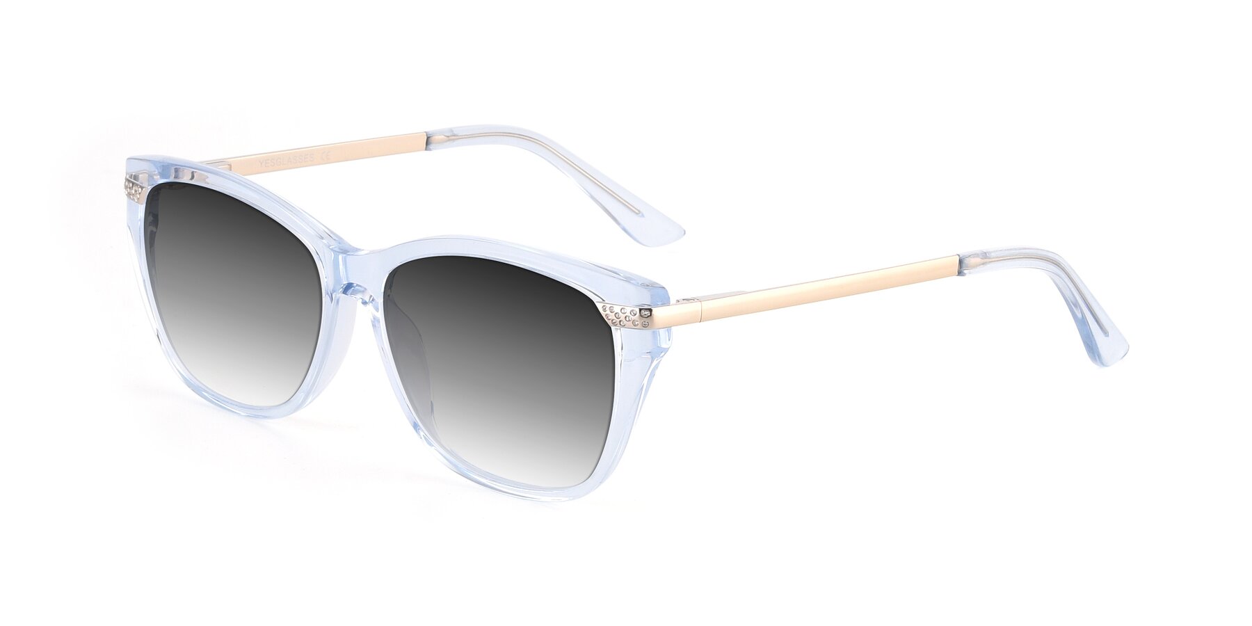 Angle of 17515 in Transparent Blue with Gray Gradient Lenses
